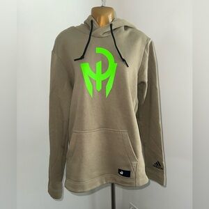 🔥 Giannis Freak Hoodie | Tan w/ Neon | Adidas x NBA | Size S